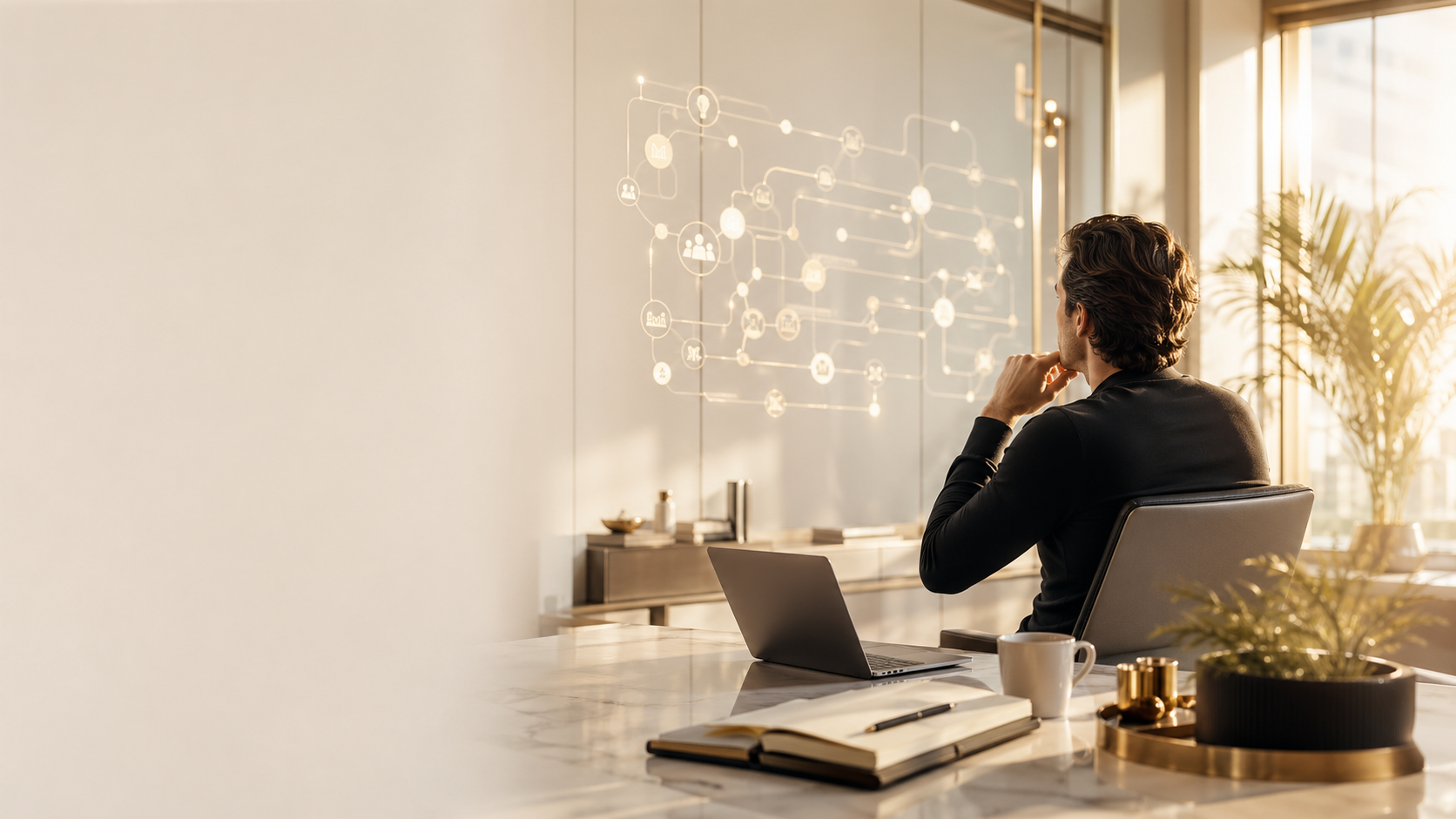 Bright founder workspace for Oleg and Darko AI automation systems